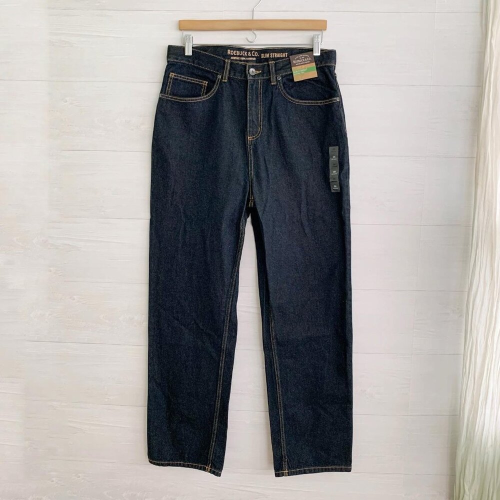 NWT Roebuck & Co. Dark wash Slim Straight Boys’ Jeans sz 20H